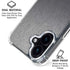 Brushed Steel Texture iPhone 16 Plus Clear Case