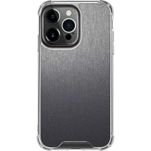 Brushed Steel Texture iPhone 16 Pro Clear Case