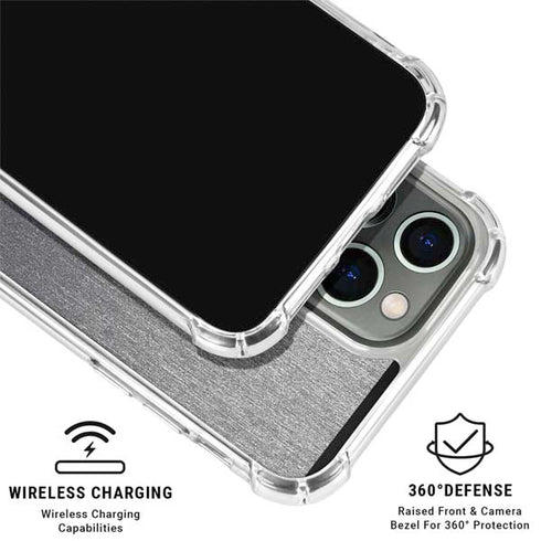 Brushed Steel Texture iPhone 16 Pro Clear Case