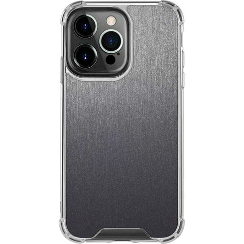 Brushed Steel Texture iPhone 16 Pro Max Clear Case