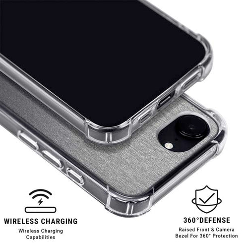 Brushed Steel Texture iPhone 16e Clear Case