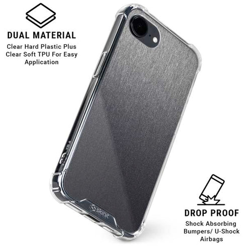 Brushed Steel Texture iPhone 16e Clear Case
