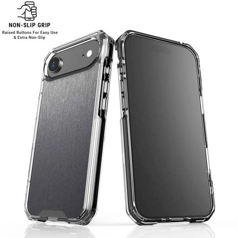 Brushed Steel Texture iPhone 17 Air Clear Case