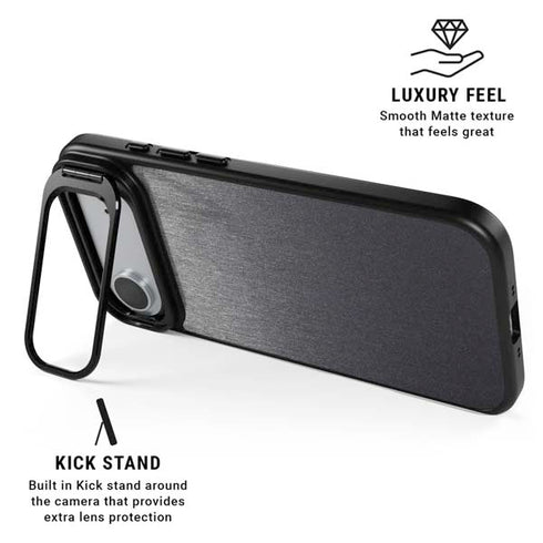 Brushed Steel Texture iPhone 17 Air Kickstand Case