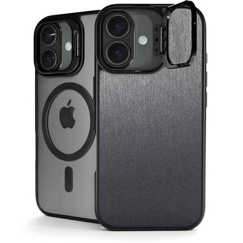 Brushed Steel Texture iPhone 17 Kickstand Case