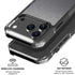 Brushed Steel Texture iPhone 17 Pro Clear Case