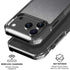 Brushed Steel Texture iPhone 17 Pro Max Clear Case