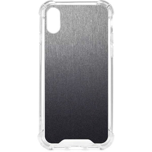 Brushed Steel Texture iPhone XS Clear Case