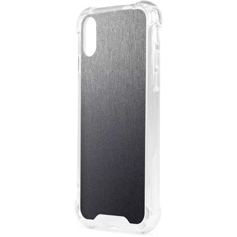 Brushed Steel Texture iPhone XS Clear Case