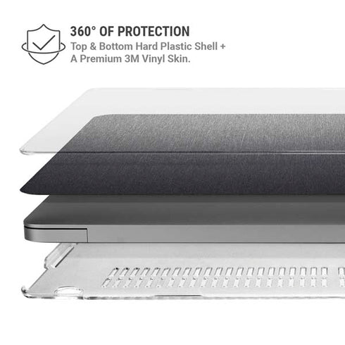 Brushed Steel Texture MacBook Pro 14in (2021-24) Case plus Skin