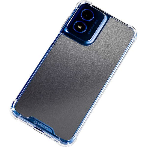 Brushed Steel Texture Moto G Play 4G (2024) Clear Case