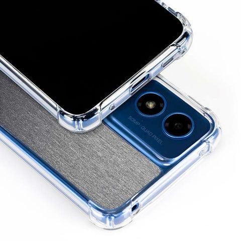 Brushed Steel Texture Moto G Play 4G (2024) Clear Case