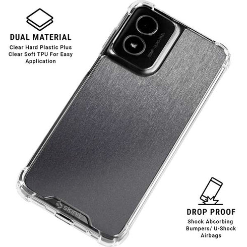 Brushed Steel Texture Moto G Power 5G (2024) Clear Case