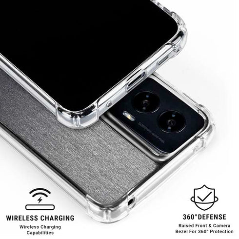 Brushed Steel Texture Moto G Power 5G (2024) Clear Case