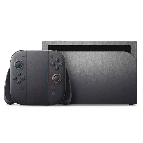 Brushed Steel Texture Nintendo Switch 2 (2025) with Joy-Con Skin