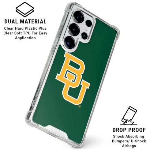 Baylor University BU - Green Galaxy S25 Ultra Clear Case