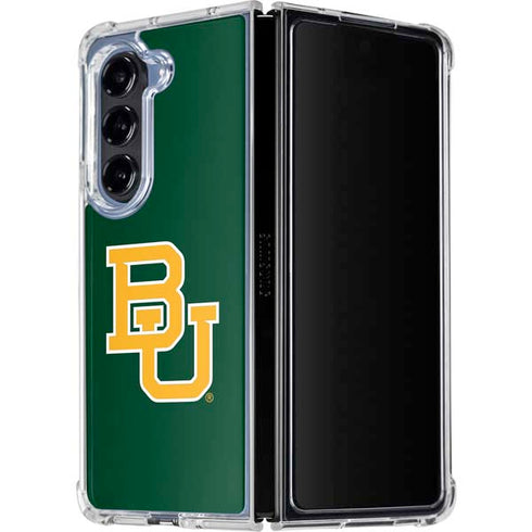 Baylor University BU - Green Galaxy Z Fold5 5G Clear Case