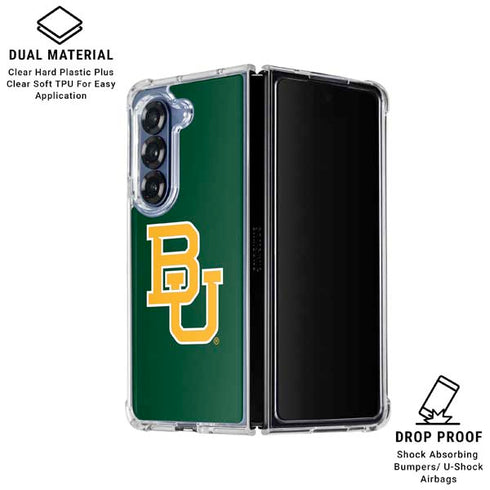 Baylor University BU - Green Galaxy Z Fold6 Clear Case