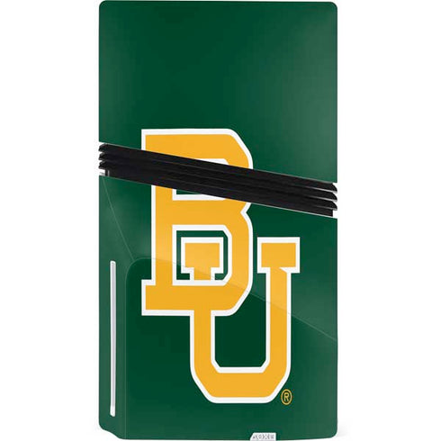 Baylor University BU - Green PS5 Pro Disk Console Skin