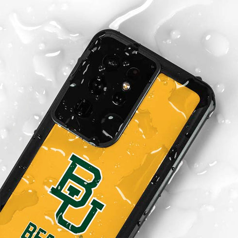 Baylor University BU Yellow Galaxy S24 Ultra Waterproof Case