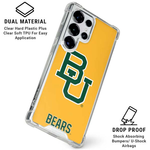 Baylor University BU Yellow Galaxy S25 Ultra Clear Case