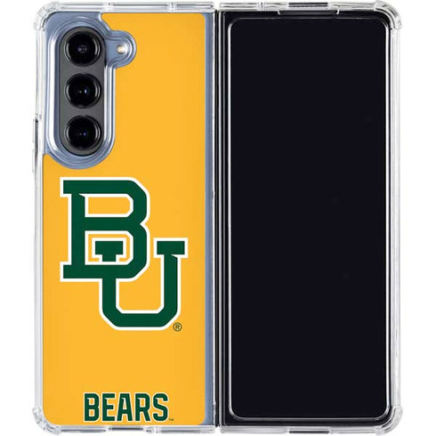 Baylor University BU Yellow Galaxy Z Fold5 5G Clear Case