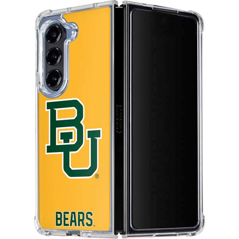 Baylor University BU Yellow Galaxy Z Fold5 5G Clear Case
