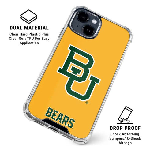 Baylor University BU Yellow iPhone 15 Clear Case