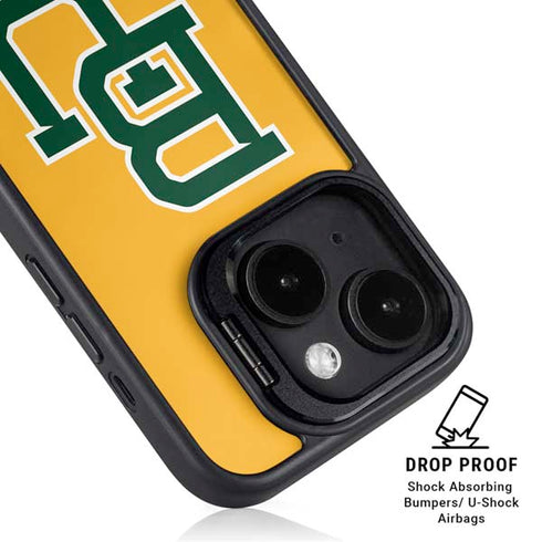 Baylor University BU Yellow iPhone 15 Kickstand Case
