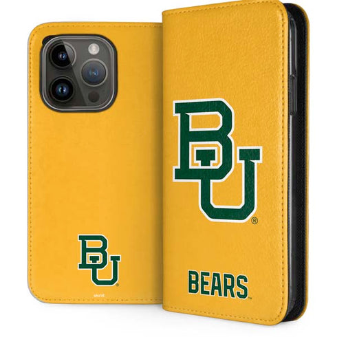 Baylor University BU Yellow iPhone 15 Pro Folio Case