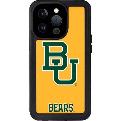 Baylor University BU Yellow iPhone 15 Pro Waterproof Case