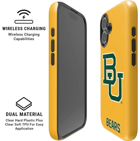 Baylor University BU Yellow iPhone 16 Magsafe Impact Case