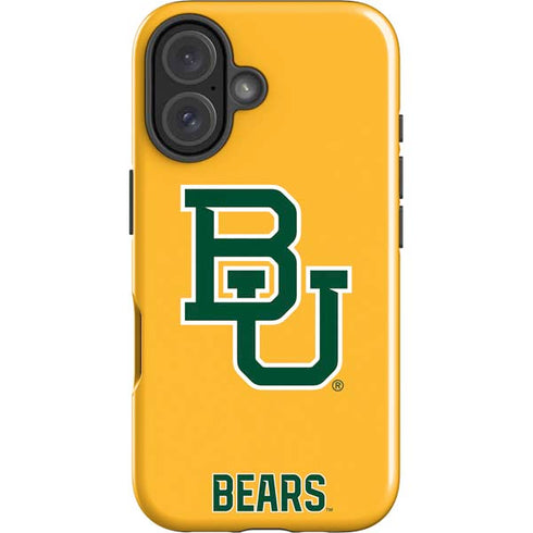 Baylor University BU Yellow iPhone 16 Plus Impact Case