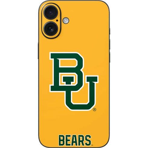 Baylor University BU Yellow iPhone 16 Plus Skin