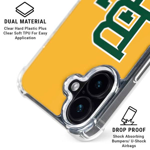 Baylor University BU Yellow iPhone 17 Clear Case