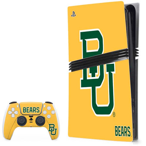 Baylor University BU Yellow PS5 Pro Bundle Skin