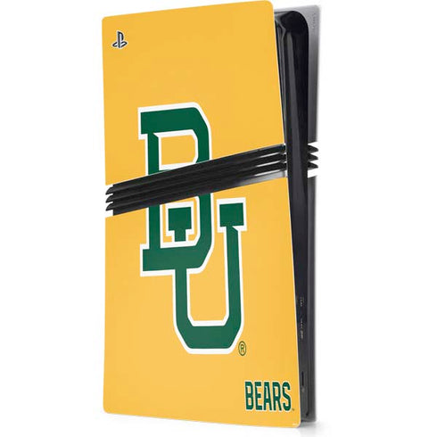Baylor University BU Yellow PS5 Pro Console Skin
