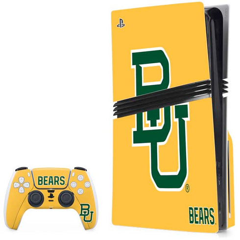 Baylor University BU Yellow PS5 Pro Disk Bundle Skin