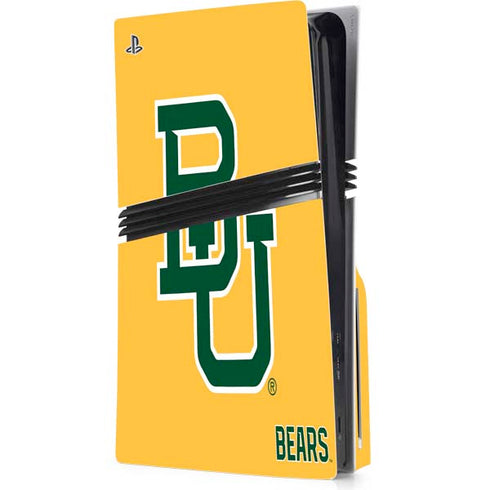 Baylor University BU Yellow PS5 Pro Disk Console Skin