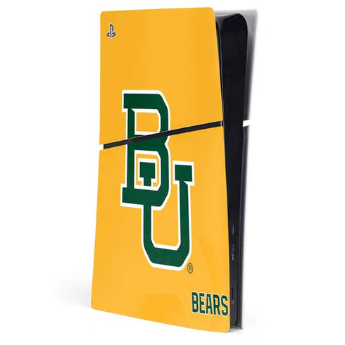 Baylor University BU Yellow PS5 Slim Digital Edition Console Skin