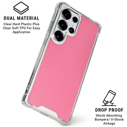 Bubble Gum Pink Galaxy S25 Ultra Clear Case