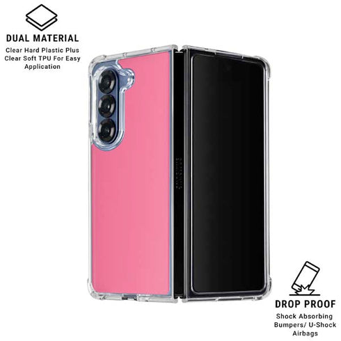 Bubble Gum Pink Galaxy Z Fold6 Clear Case