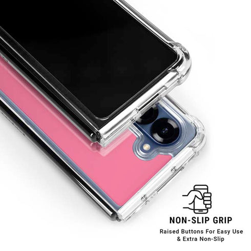 Bubble Gum Pink Galaxy Z Fold6 Clear Case