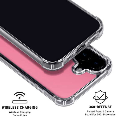 Bubble Gum Pink iPhone 16 Clear Case