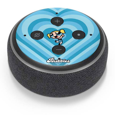 Cartoon Network Powerpuff Girls Bubbles Blue Hearts Amazon Echo Dot Skin