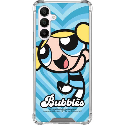 Cartoon Network Powerpuff Girls Bubbles Blue Hearts Galaxy A16 5G Clear Case