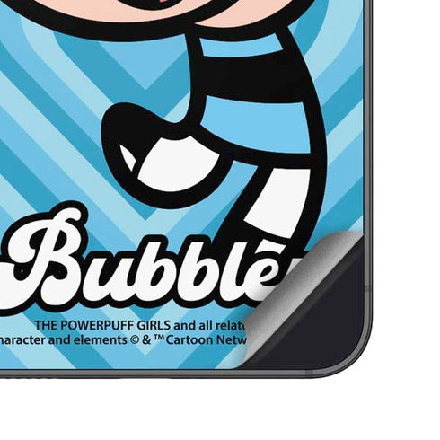 Cartoon Network Powerpuff Girls Bubbles Blue Hearts Galaxy A16 5G Skin