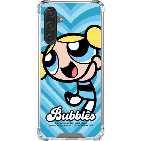 Cartoon Network Powerpuff Girls Bubbles Blue Hearts Galaxy A17 Clear Case