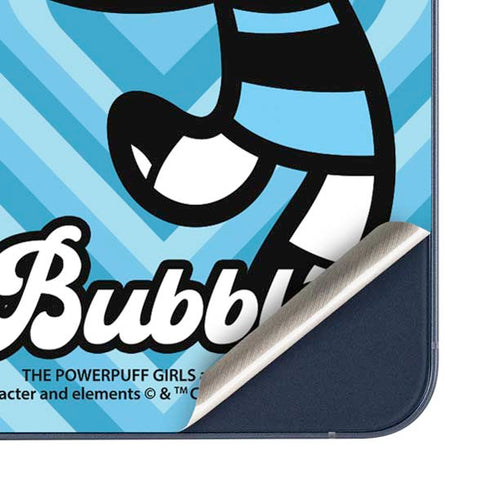 Cartoon Network Powerpuff Girls Bubbles Blue Hearts Galaxy A35 5G Skin