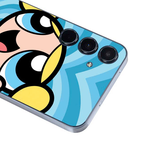 Cartoon Network Powerpuff Girls Bubbles Blue Hearts Galaxy A36 5G Skin